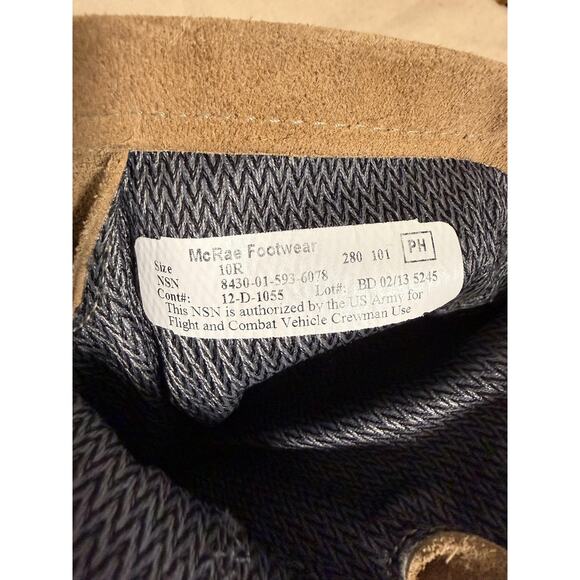 McRae Footwear Combat Boots Mens Size 10 Tan Desert Gore-Tex Vibram Sole US Army - Picture 11 of 12